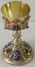Solid silver ornate antique Chalice.